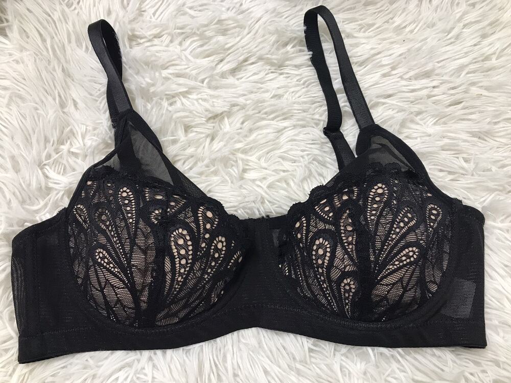 Ladies Lingerie Full Cup Underwired Bra 38D/85D Lightly Padded Bra Lace Mesh